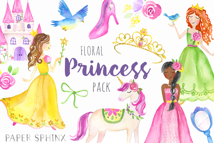 Watercolor Princess Pack