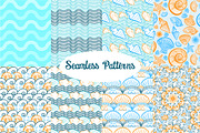 Summer: 8 seamless patterns