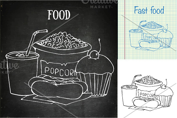 Fast food in Illustrations - product preview 1