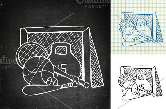 Sport equipment in Illustrations - product preview 2