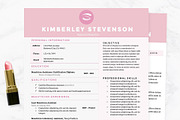 Crisp Pink Resume, Cover Letter Pkg.