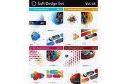 Set of Abstract vector design elements for graphic layout. Modern business background template