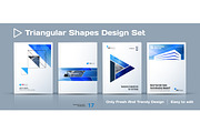 Set of Abstract business design, annual report, vector template brochure.