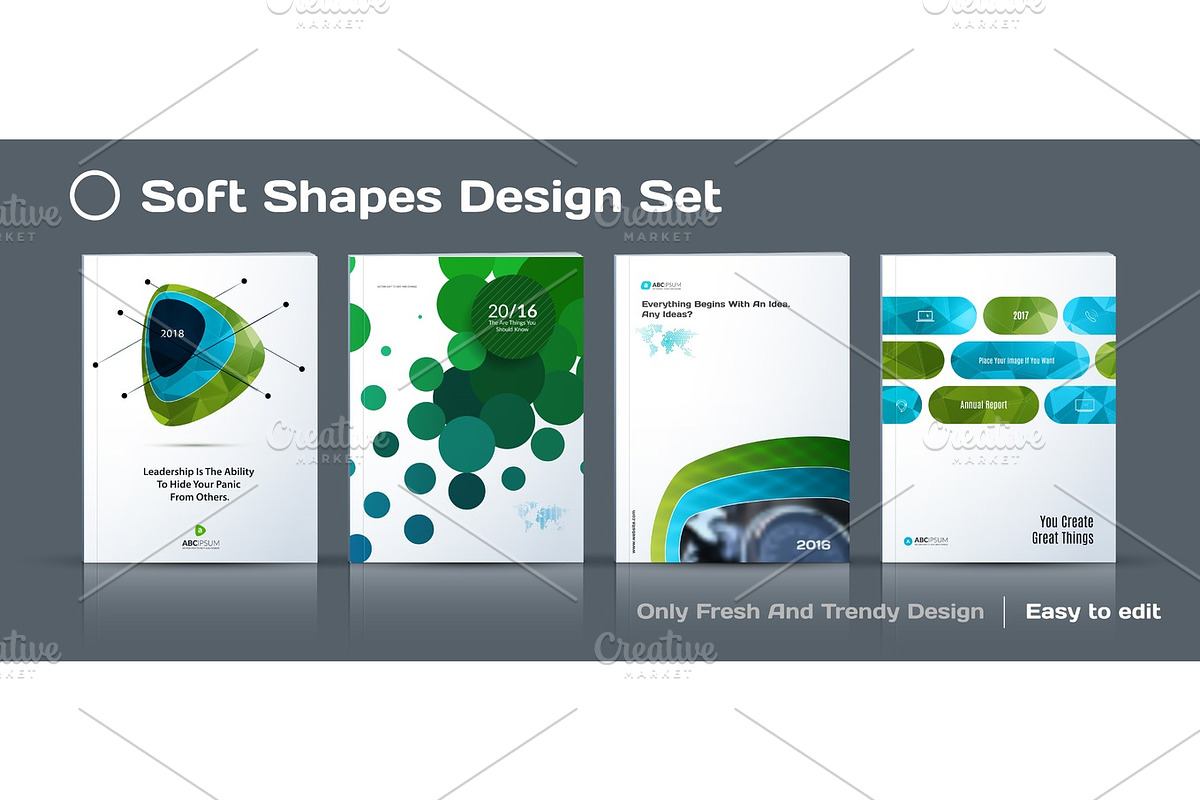 Set of Abstract business design, annual report, vector template brochure. in Illustrations - product preview 8