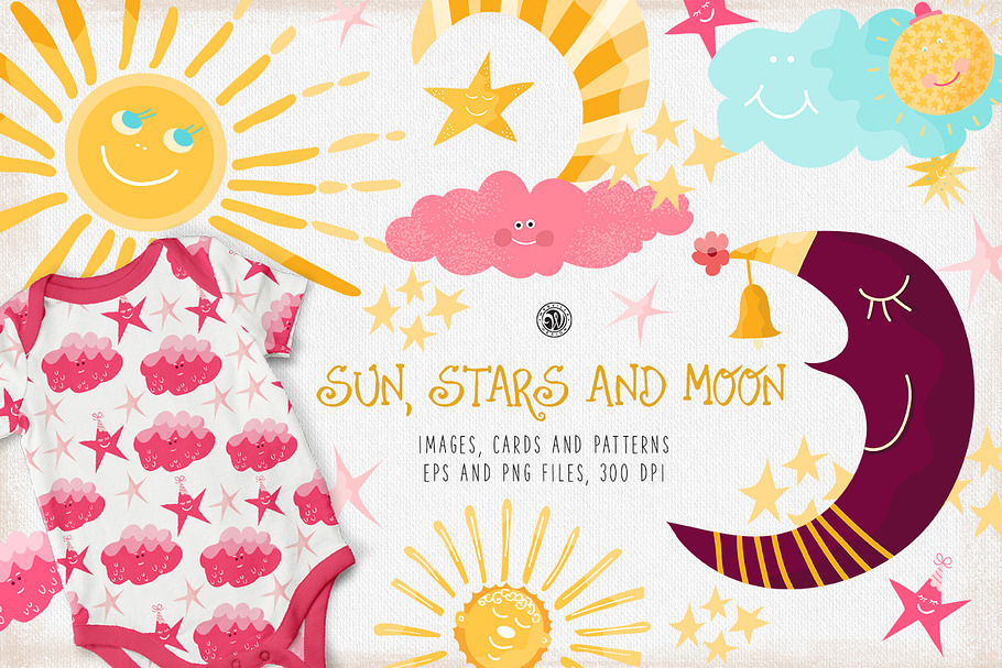 Sun, Stars and Moon in Illustrations - product preview 8