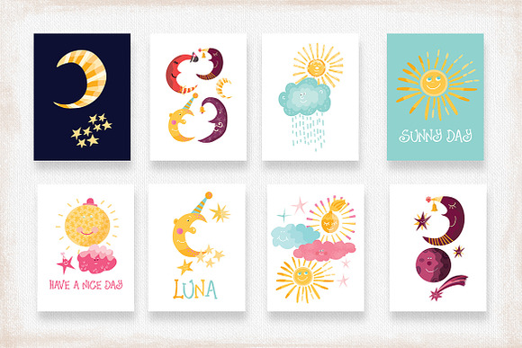 Sun, Stars and Moon in Illustrations - product preview 5
