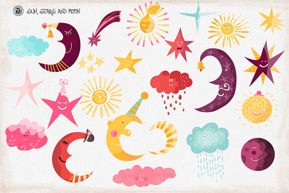 Sun, Stars and Moon in Illustrations - product preview 7