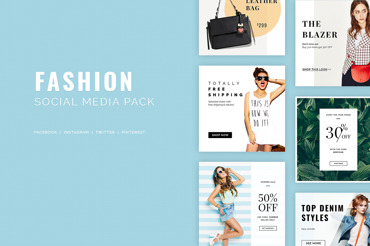 Fashion Social Media Pack in Instagram Templates - product preview 8