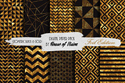 Geometric Blk and Gold Pack