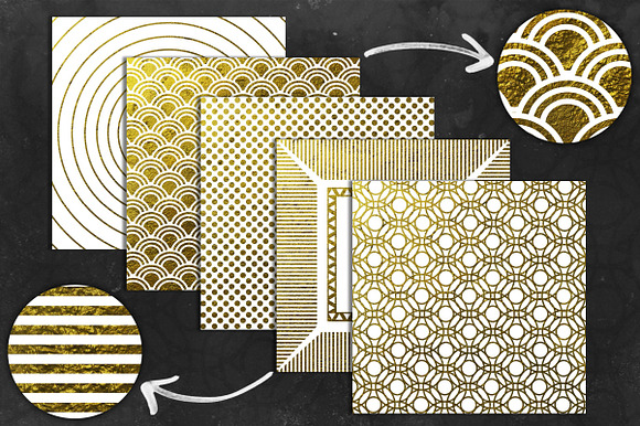 Elegant Wht and Gold Pack in Patterns - product preview 1
