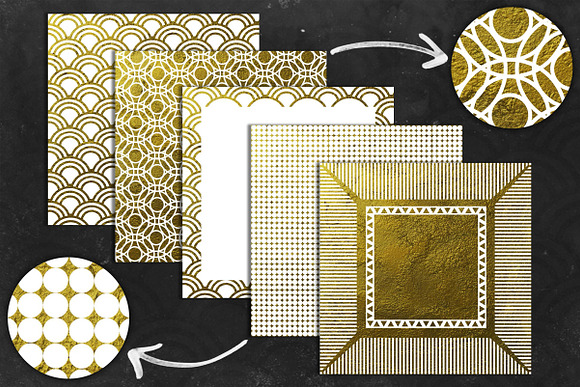 Elegant Wht and Gold Pack in Patterns - product preview 2