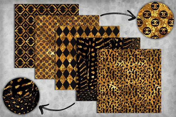 Fashion Blk and Gold Pack in Patterns - product preview 1