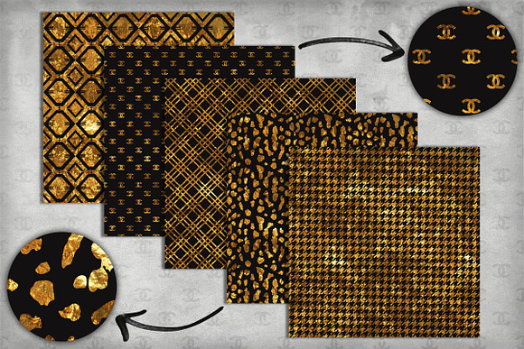 Fashion Blk and Gold Pack in Patterns - product preview 2