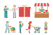 Vector Shopping Characters