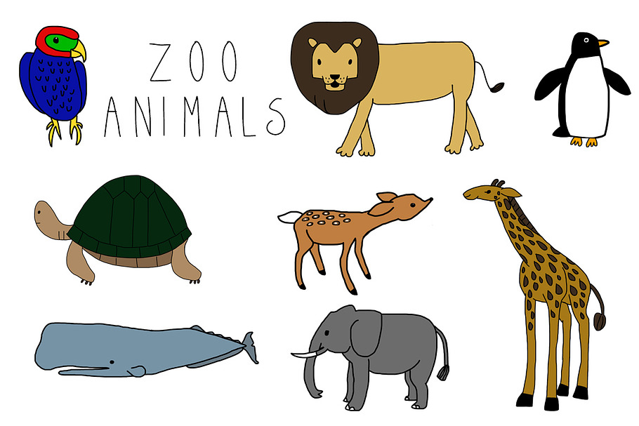 Zoo Animals in Illustrations - product preview 8