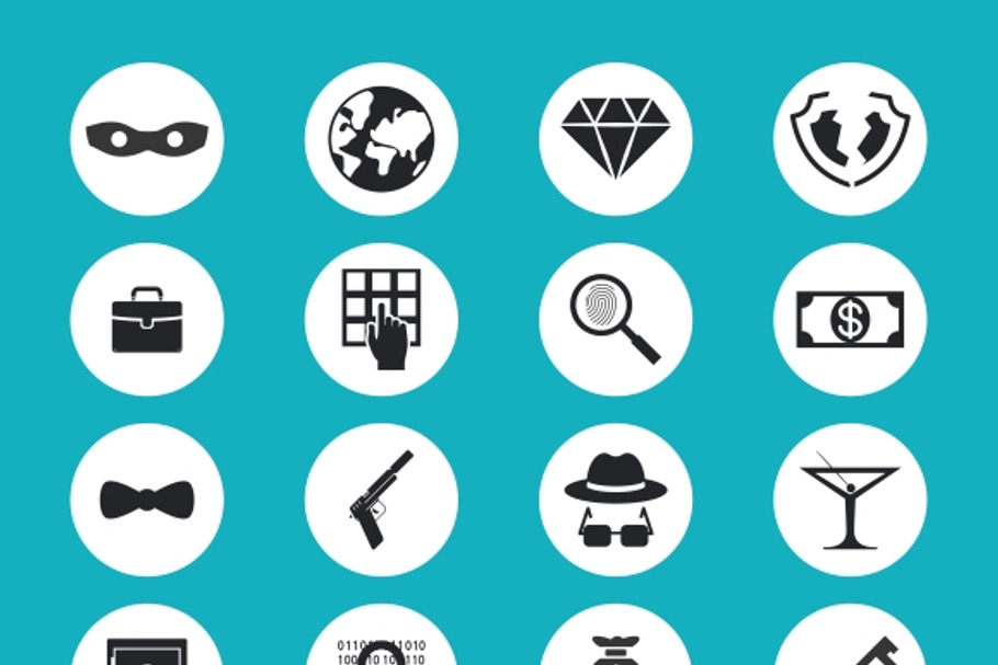 Illegal Activities Icons in Graphics - product preview 8
