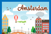 Vector Amsterdam City Background