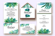 Watercolor tropical invitation