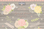 Spring flower cliparts