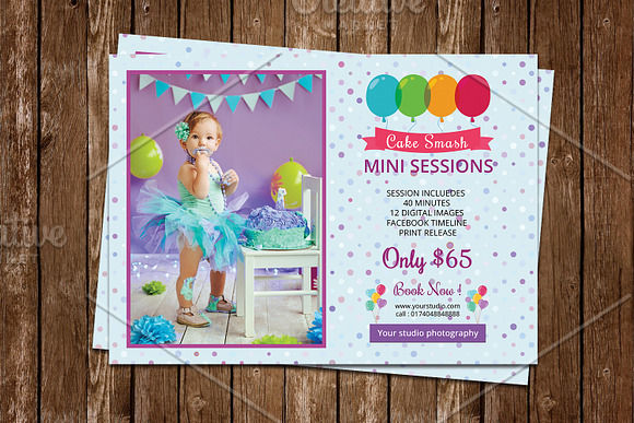 Cake Smash Mini Session - V583 in Flyer Templates - product preview 1