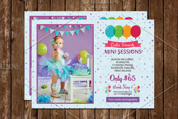 Cake Smash Mini Session - V583 in Flyer Templates - product preview 2