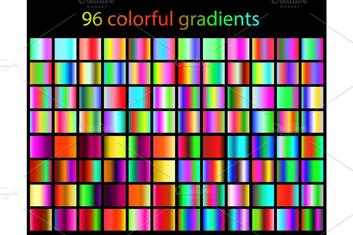 96 bright colorful gradients in Photoshop Gradients - product preview 8