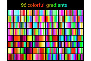 96 bright colorful gradients