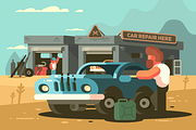 Roadside repair car service