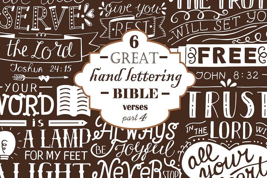 6 GREAT BIBLE VERSES part 4 in Illustrations - product preview 8