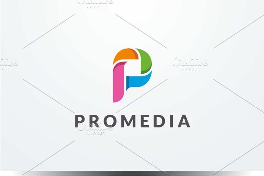 Pro media - Letter P Logo in Logo Templates - product preview 8