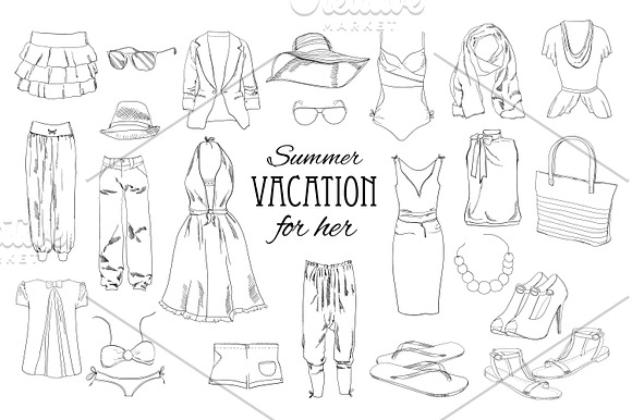 Women Clothes  Set. Mega-clipart in Objects - product preview 1