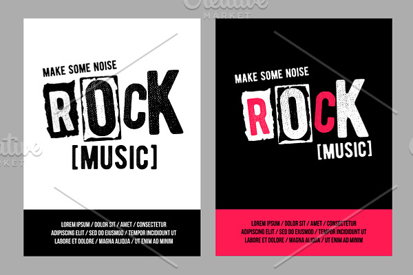 Rock music festival flyer