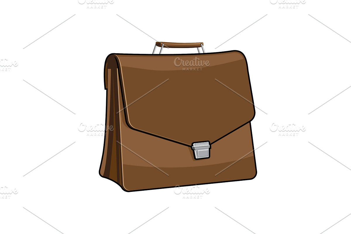 Brown Brief case in Objects - product preview 8
