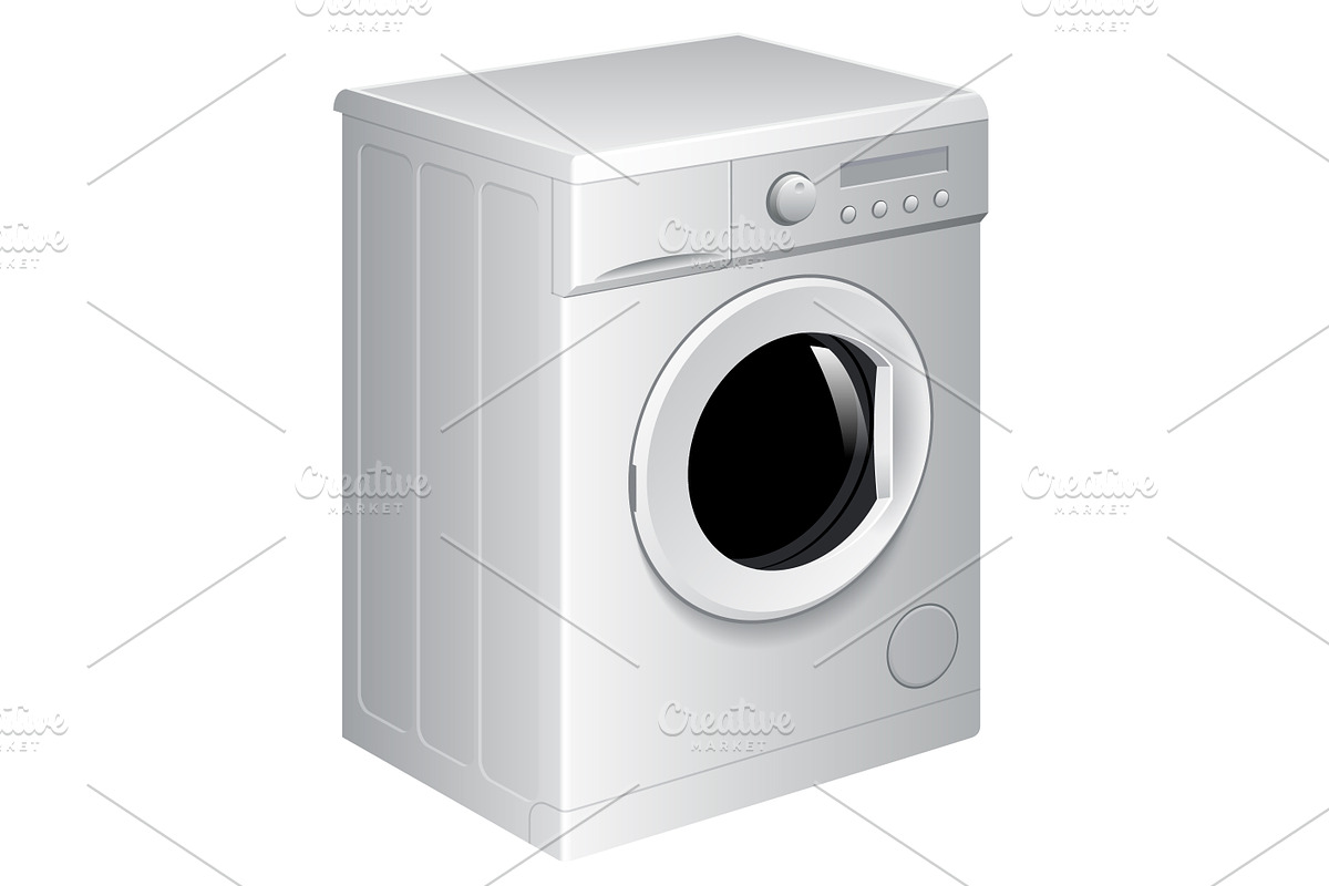 Realistic vector washing machine in Objects - product preview 8