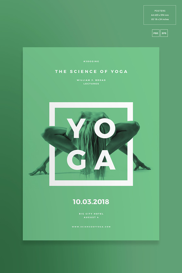 Posters | Science of Yoga in Flyer Templates - product preview 1