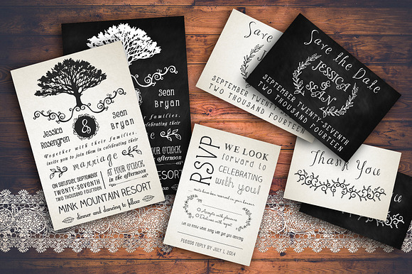 Rustic Wedding Invitation Pack in Wedding Templates - product preview 3