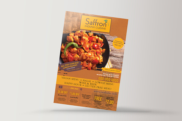3 Restaurant Flyers / Ads Templates in Flyer Templates - product preview 2