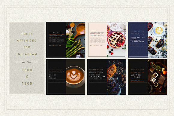MILDRUSTIC foodie social media pack in Facebook Templates - product preview 1