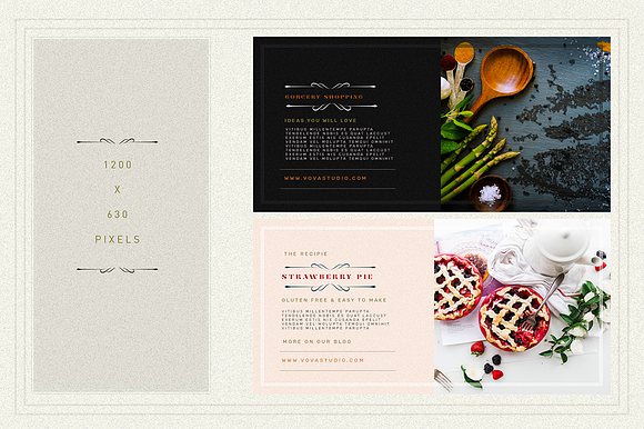 MILDRUSTIC foodie social media pack in Facebook Templates - product preview 2
