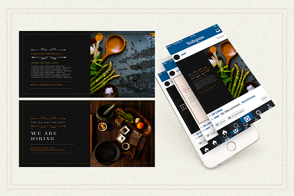MILDRUSTIC foodie social media pack in Facebook Templates - product preview 6