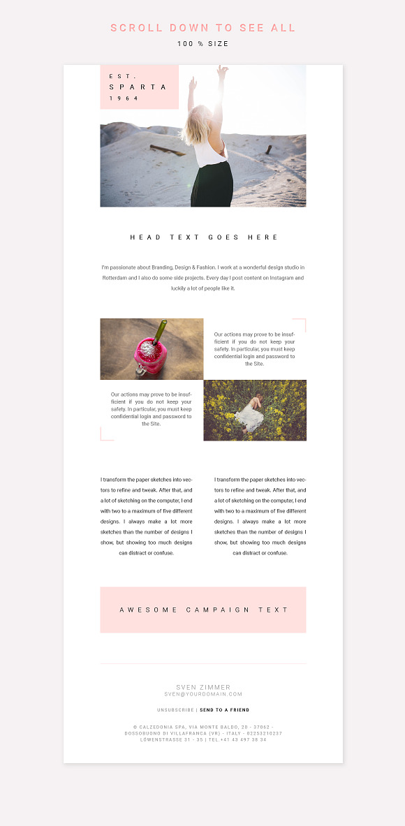 Pink E-newsletter Pack in Email Templates - product preview 2