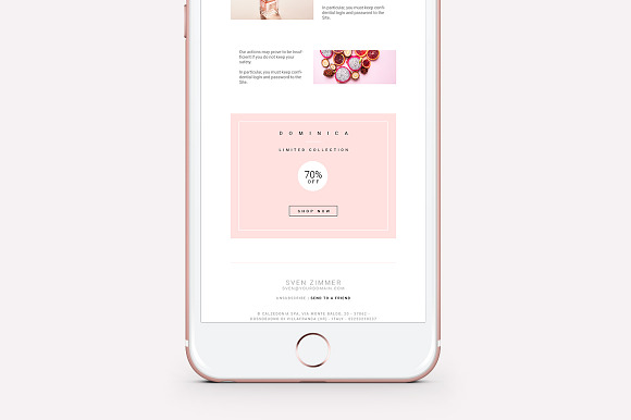 Pink E-newsletter Pack in Email Templates - product preview 6