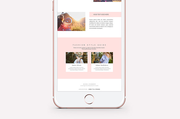Pink E-newsletter Pack in Email Templates - product preview 7
