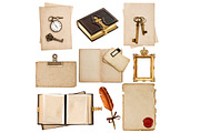 Aged Papers and Vintage Accessories