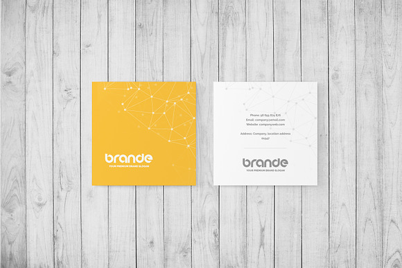 Square Business Card Mockup in Print Mockups - product preview 1
