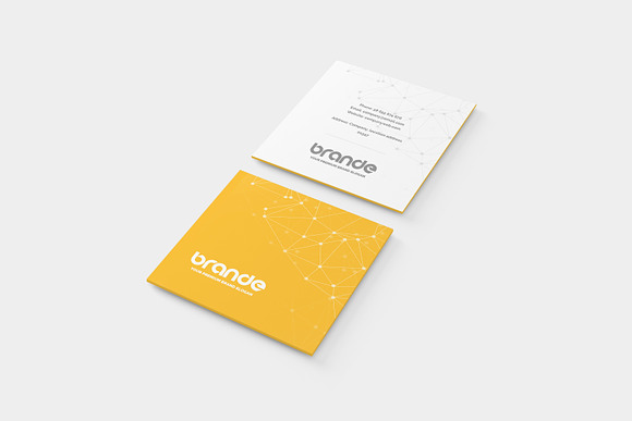 Square Business Card Mockup in Print Mockups - product preview 6