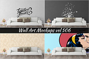 Wall Mockup - Sticker Mockup Vol 506
