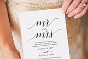Mr & Mrs Wedding Invitation Template