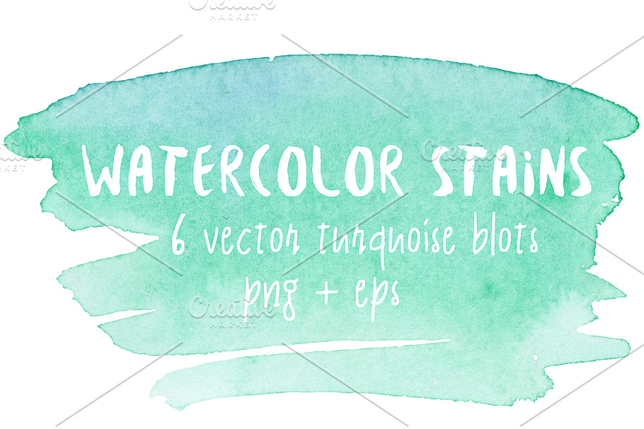 Watercolor vector stains in Illustrations - product preview 8