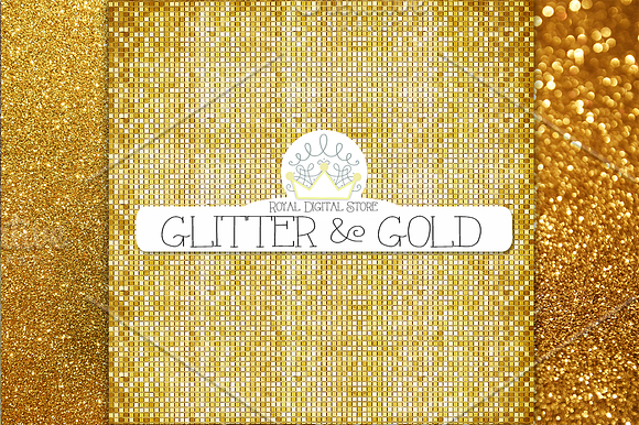 GOLD GLITTER digital textures in Textures - product preview 1